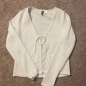 H&M long sleeve tie shirt